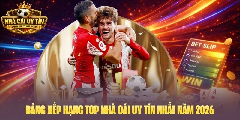 Bảng xếp hạng top nhà cái uy tín nhất năm 2026