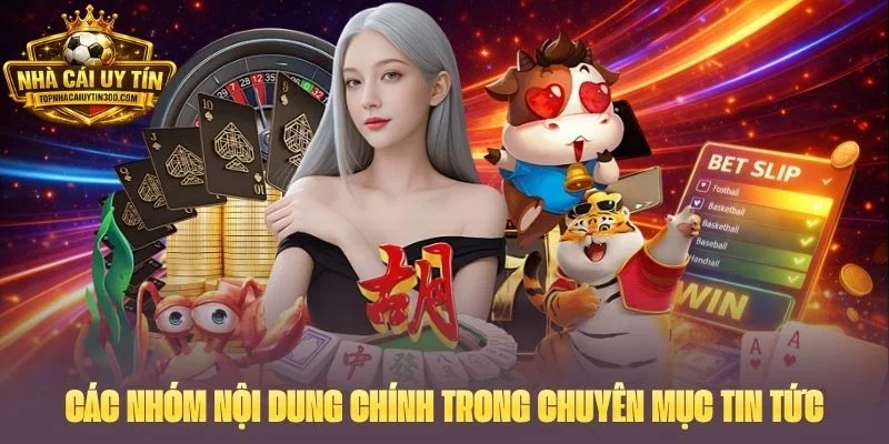 Các nhóm nội dung chính trong chuyên mục tin tức