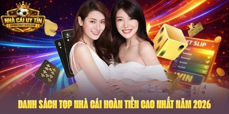 Danh sách top nhà cái hoàn tiền cao nhất năm 2026
